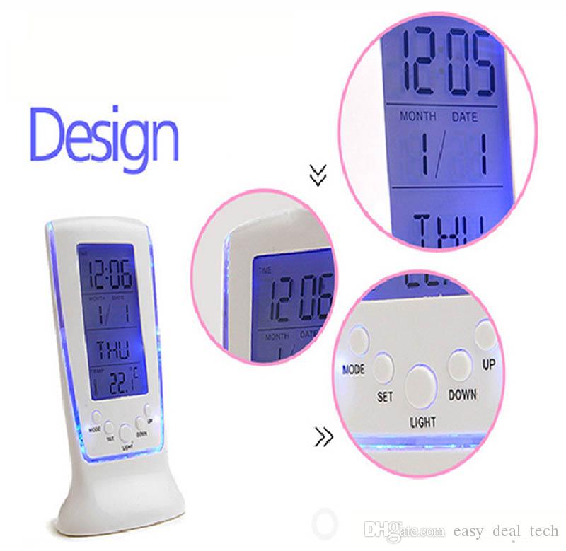 [HCM]Đồng hồ Digital - Ánh sáng xanh (Digital Blue LED Square Alarm Clock)