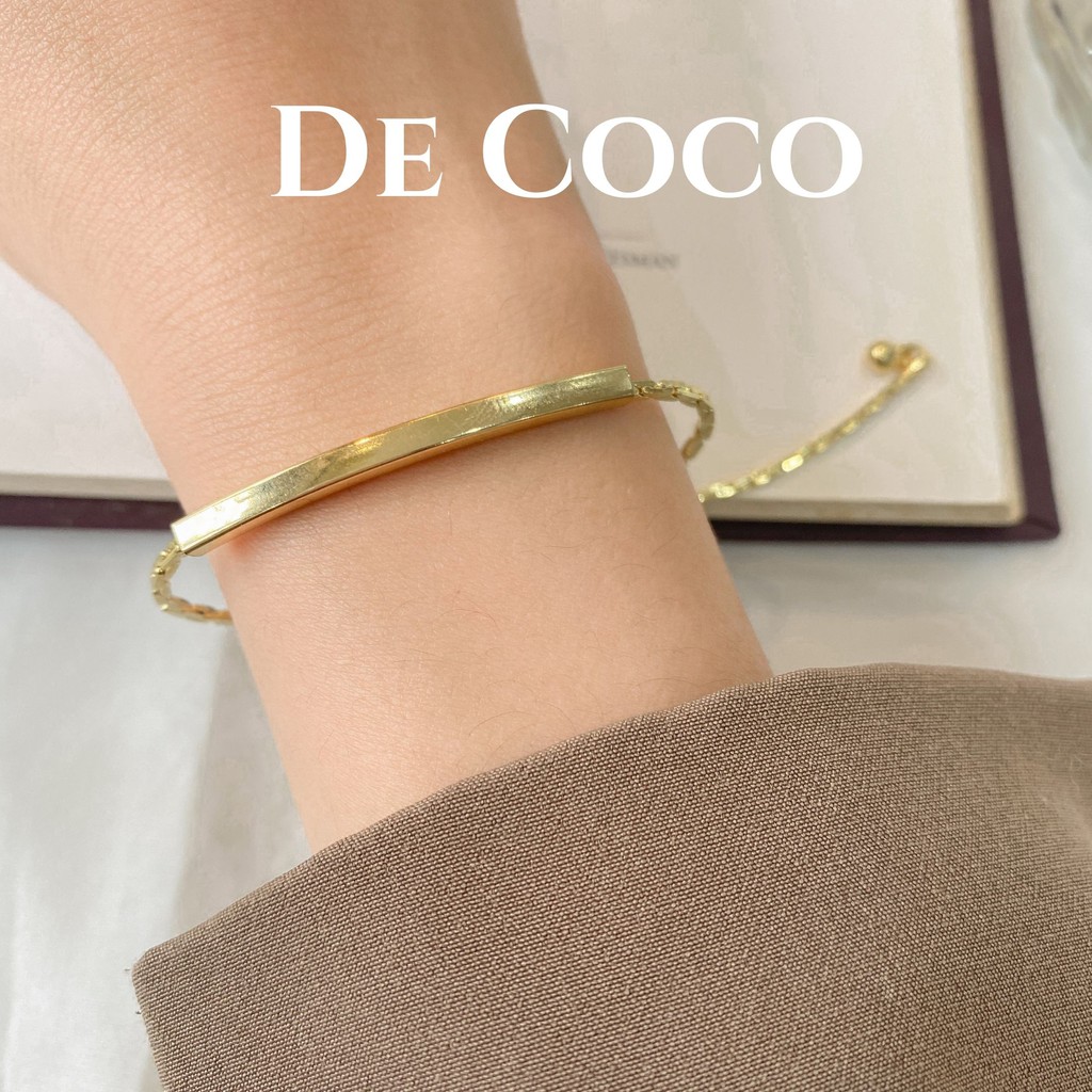 Vòng tay nữ, lắc tay gold bar De Coco decoco.accessories