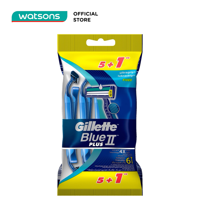 Dao Cạo Gillette Blue II Plus 5 Cái + 1 Cái giá rẻ
