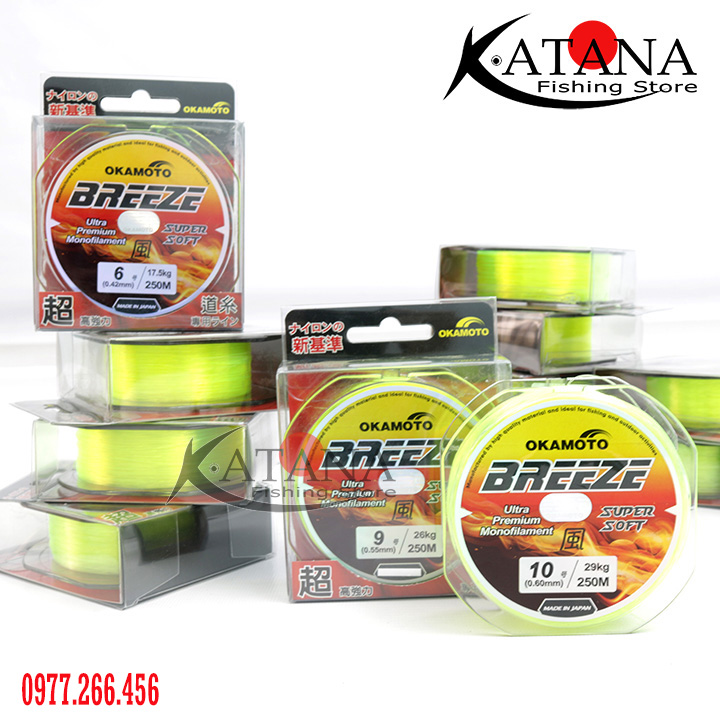 [HCM]Cước câu Okamoto Breeze cuộn 250m - Made in Japan