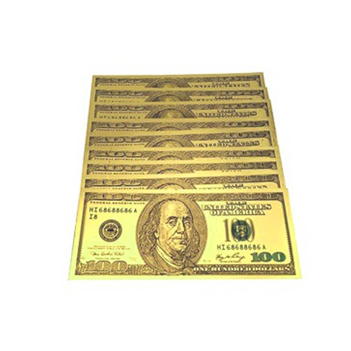Tiền 100 Usd Plastic Mạ Vàng