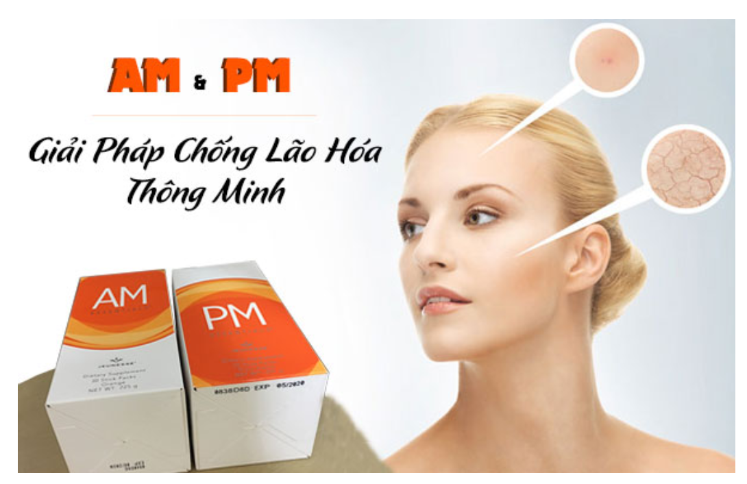 Bộ đôi  AM & PM Essentials Jeunesse(Thực phẩm Chống lão hóa cực kỳ tốt cả ngày lẫn đêm)