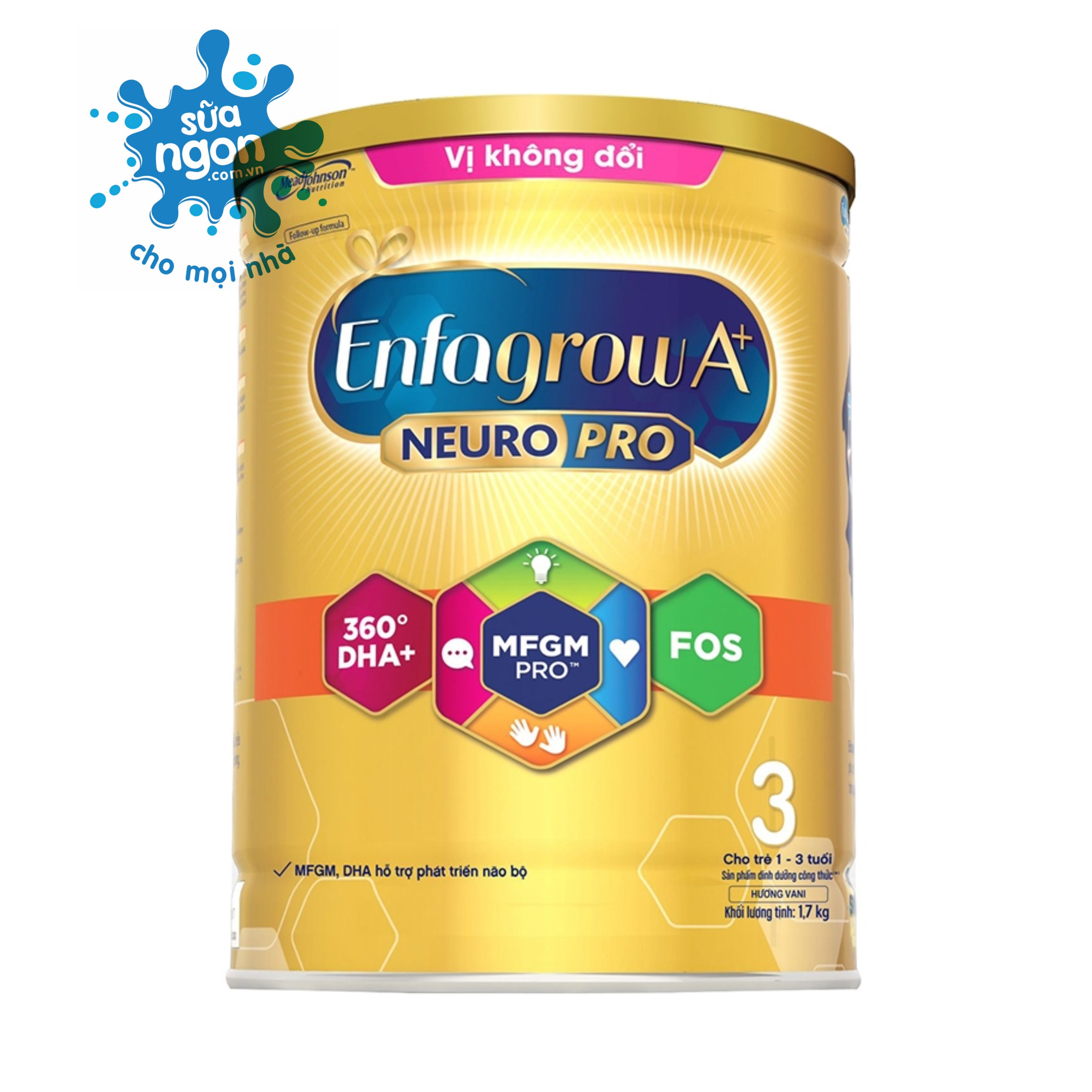 Sữa bột Enfagrow A+ NEUROPRO 3 Vị Không Đổi 1.7kg