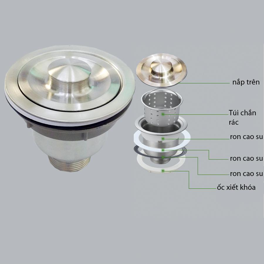Bộ lọc và thoát nước Bồn rửa chén bát inox