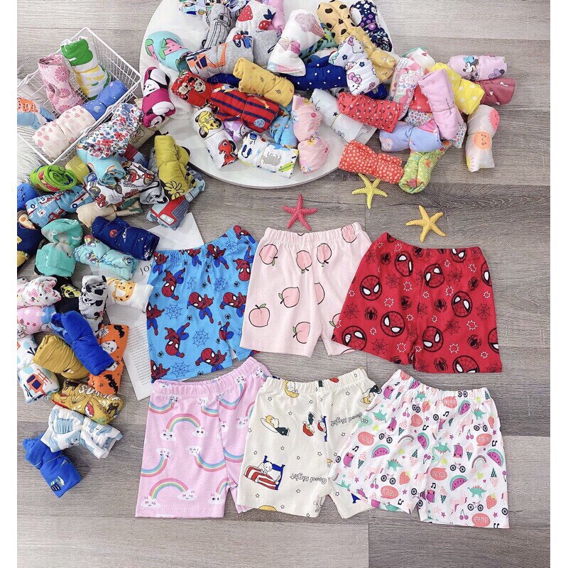 Túi 10 quần quần đùi chục borip bé 7-18kg
