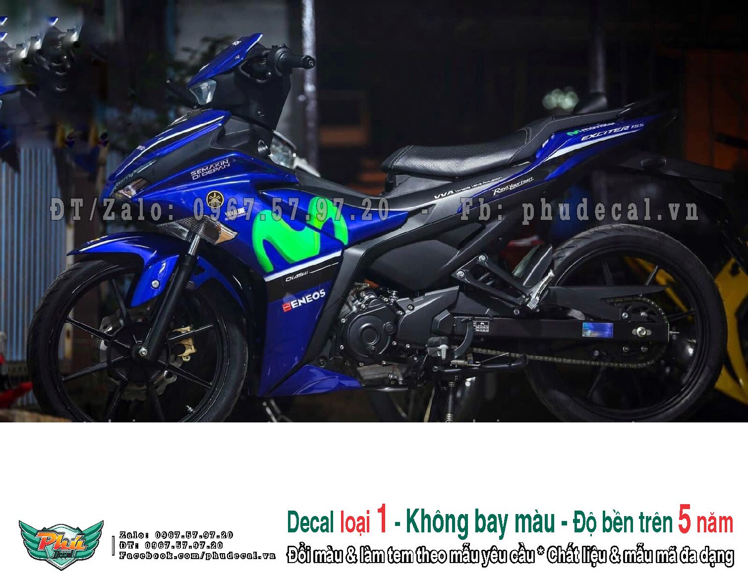 Tem rời exciter 155 vva movistar xanh