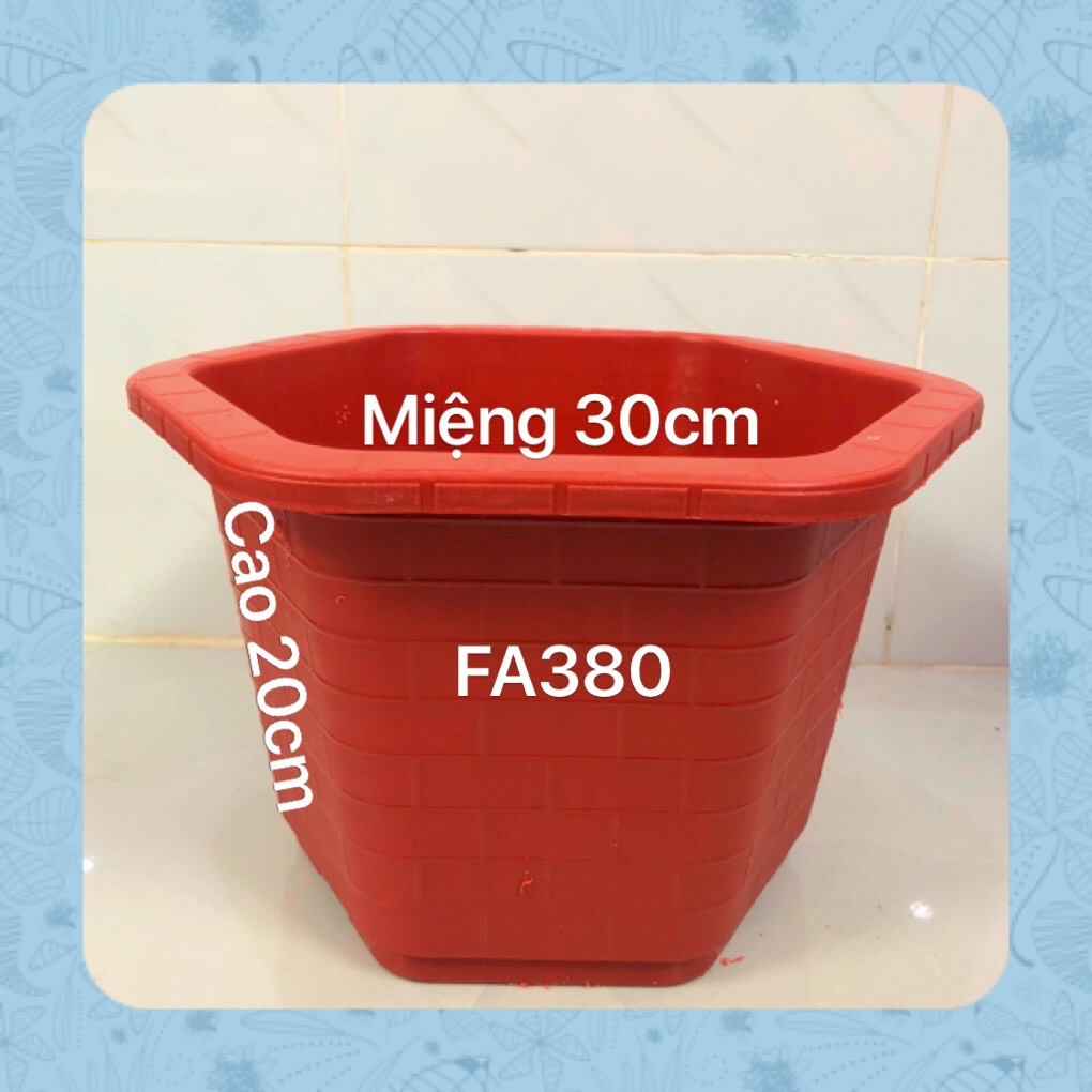Chậu nhựa trồng cây 5 cái FA380 đỏ
