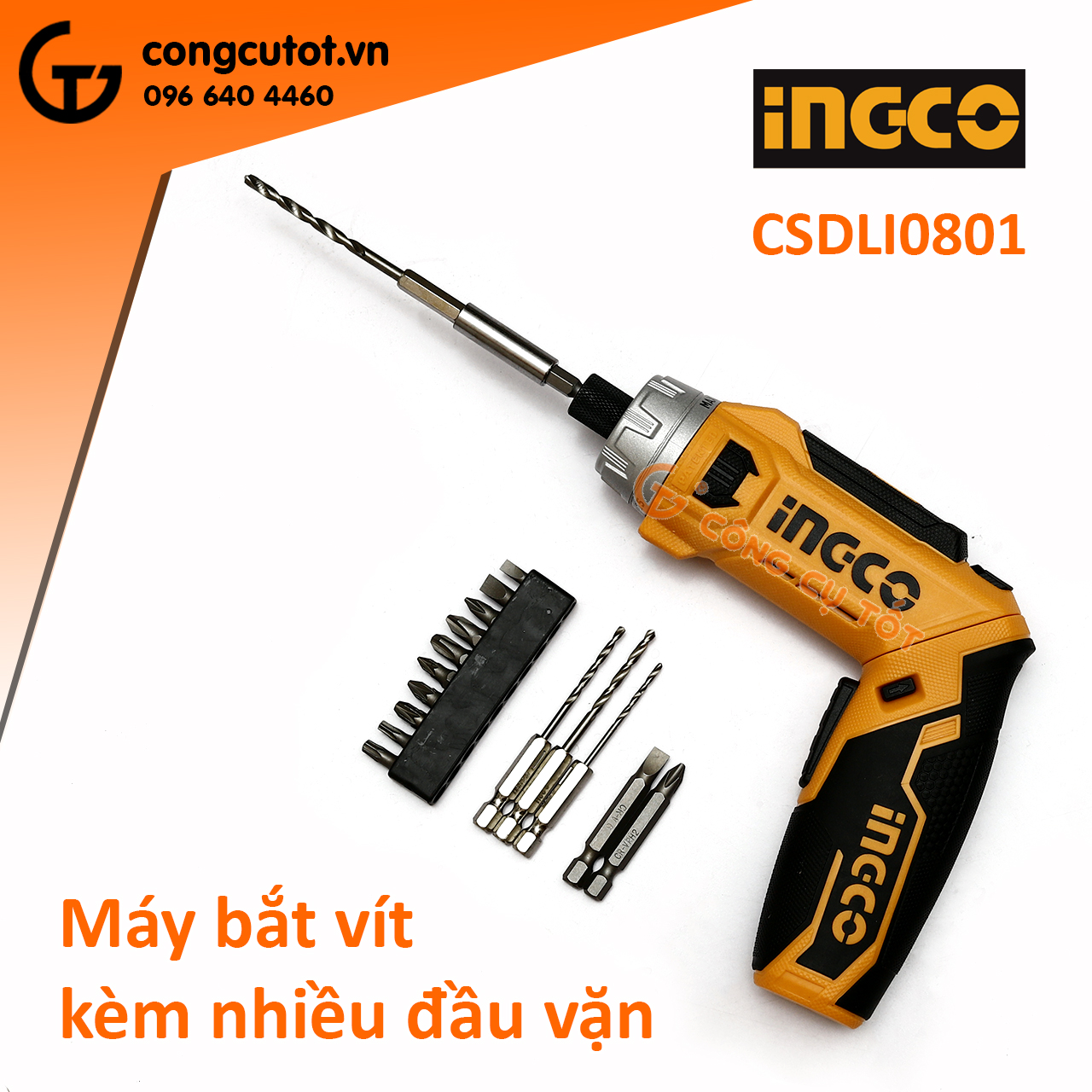 Máy siết vít dùng pin INGCO CSDLI0801 5.5Nm