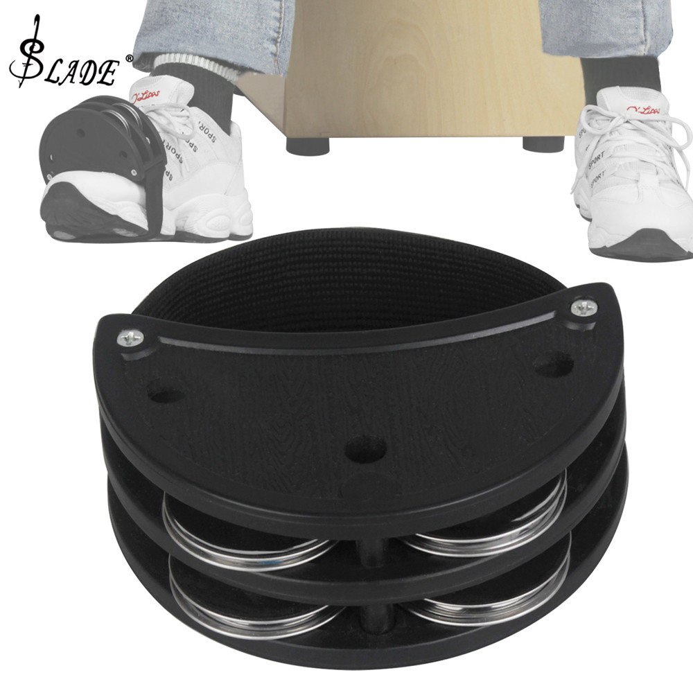 SLADE Semicircle Double Row Foot Bell Cajon Drum Partner Percussion InstrumentsAccessories