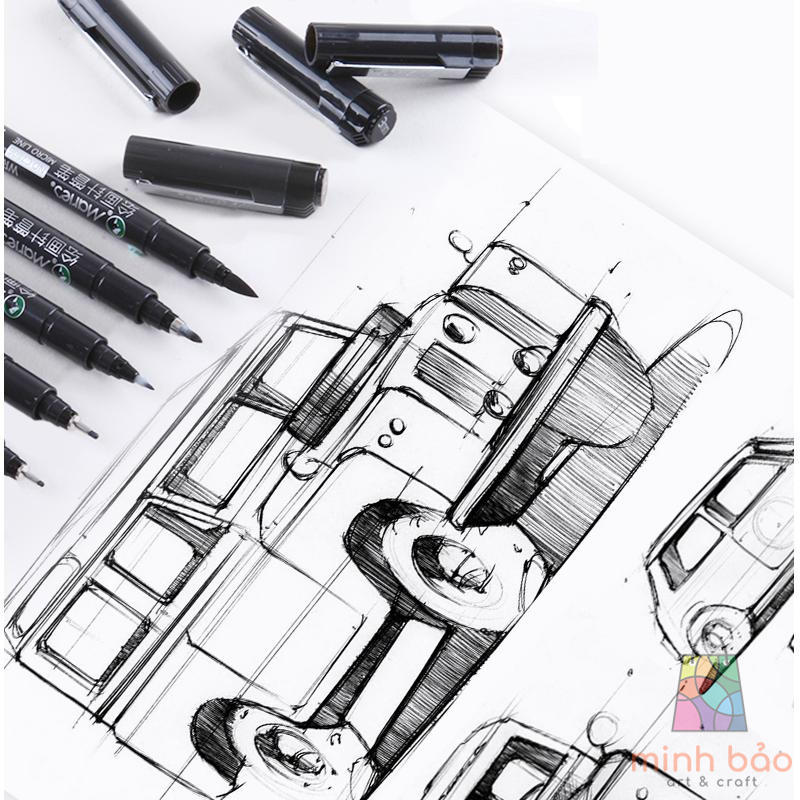 BÚT LINE ĐI NÉT KHÁNG NƯỚC MARIE'S C7806 (16 NÉT, MỰC ĐEN)