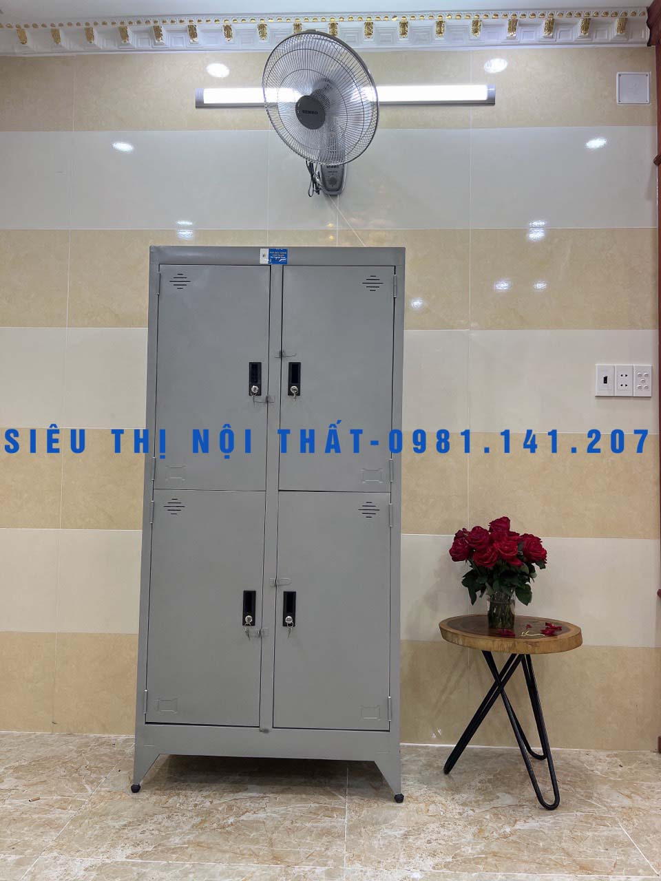 Tủ hồ sơ văn phòng 4 cửa - SIÊU THỊ NỘI THẤT STNT23