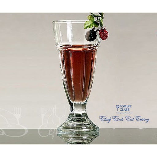 [sỉ[ bộ 6 ly cốc sinh tố thủy tinh ngấn đẹp dày dặn trong suốt hãng deli 310ml giá rẻ