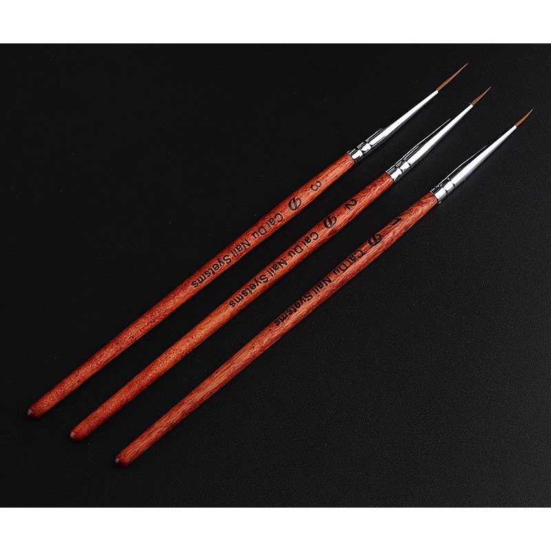Cọ vẽ nét cán gỗ ( đủ 3 số 1-2-3 ), Cọ vẽ móng nail trang trí chuyên dụng