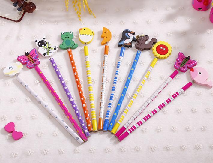 Combo 5 bút chì đầu thú ngộ nghĩnh