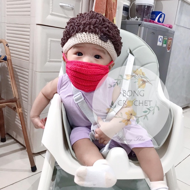 Mũ Len Tóc Giả Korea Xinh Cho Bé Trai ????