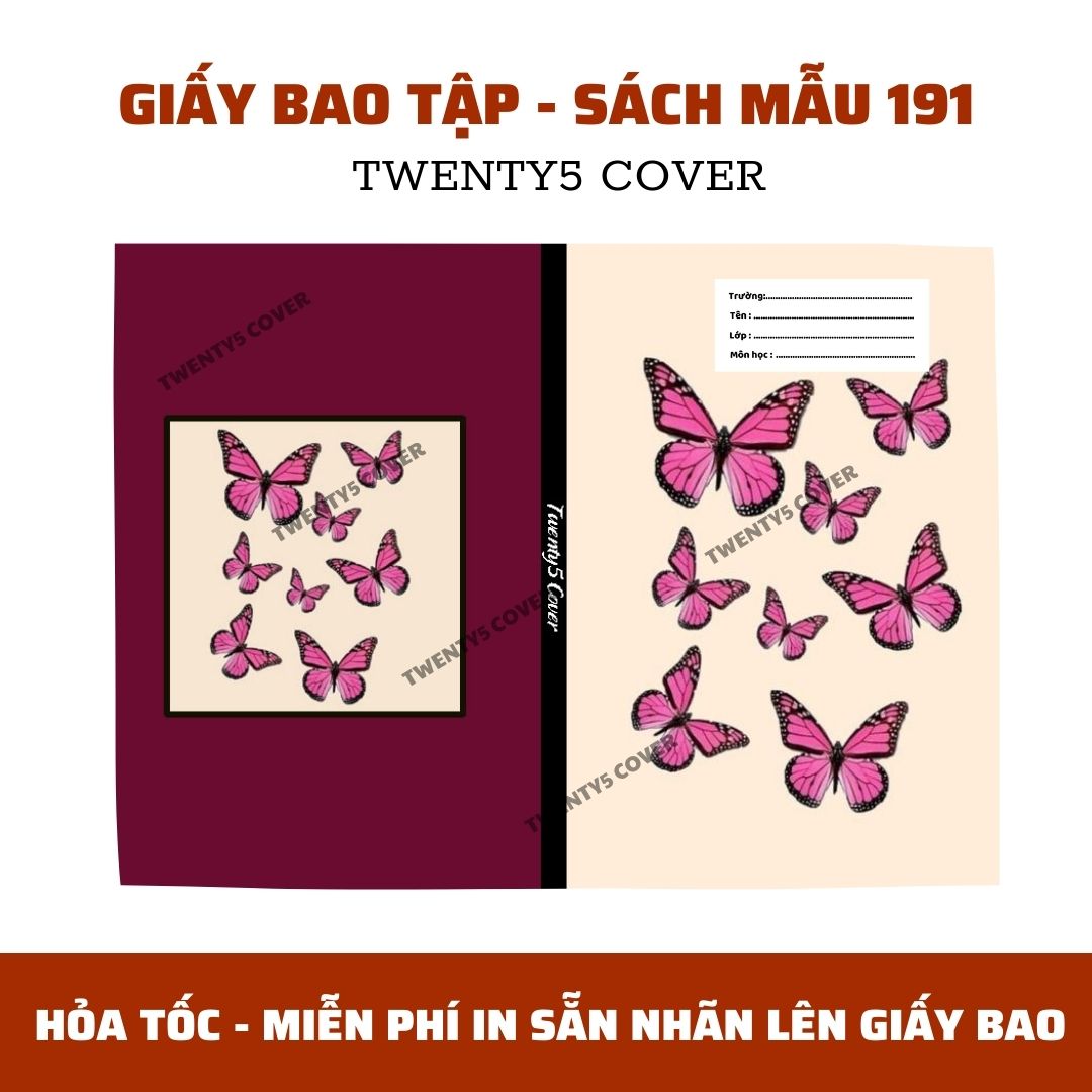 GIẤY BAO TẬP - SGK MẪU 190 - 199 [ MIỄN PHÍ IN NHÃN BASIC TRÊN GIẤY BAO - CHẤT GIẤY DÀY BÓNG ]