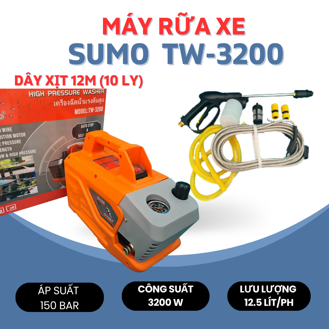 MÁY XỊT RỮA CAO ÁP SUMO TW-3200 3200W CHỈNH ÁP