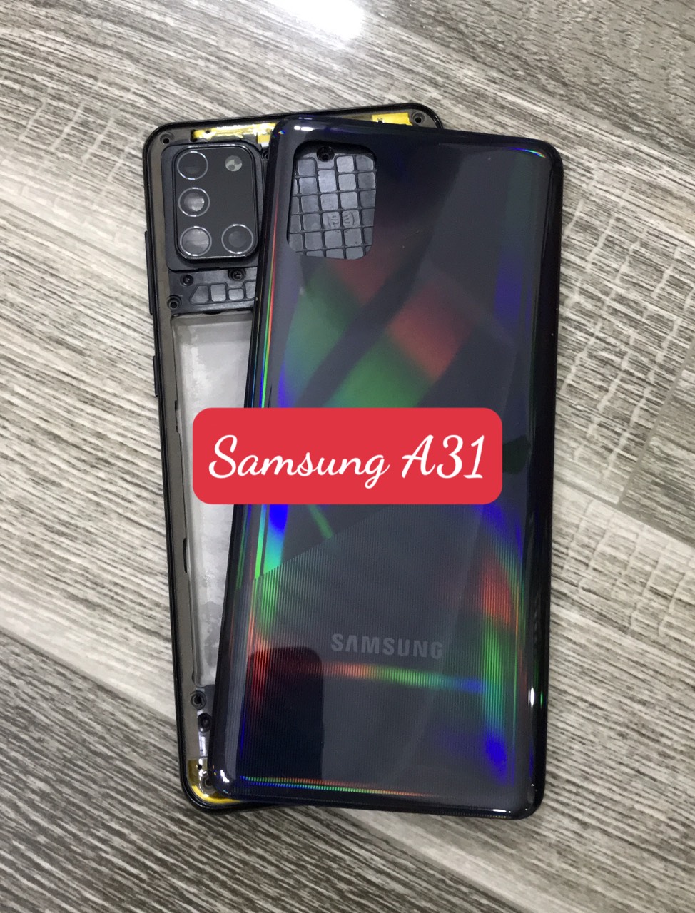 Bộ vỏ samsung A31 zin