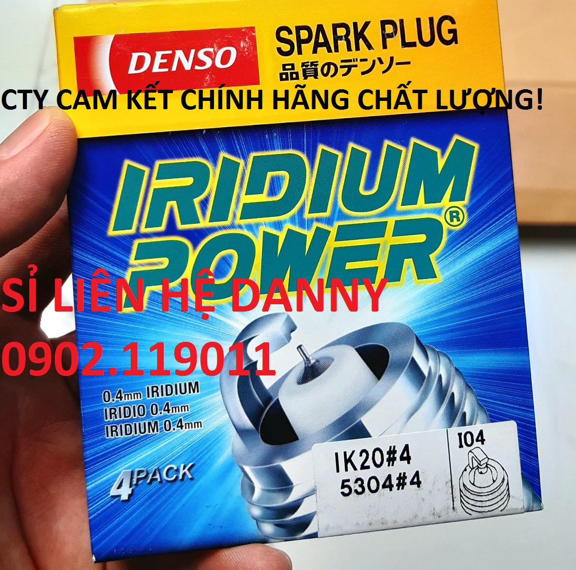 1 Bugi ô tô DENSO JAPAN Iridium IK20 (Kia;Honda;Madza;Toyota;Mer;BMW;Audi;Chevrolet;Deawoo...) Made in JAPAN