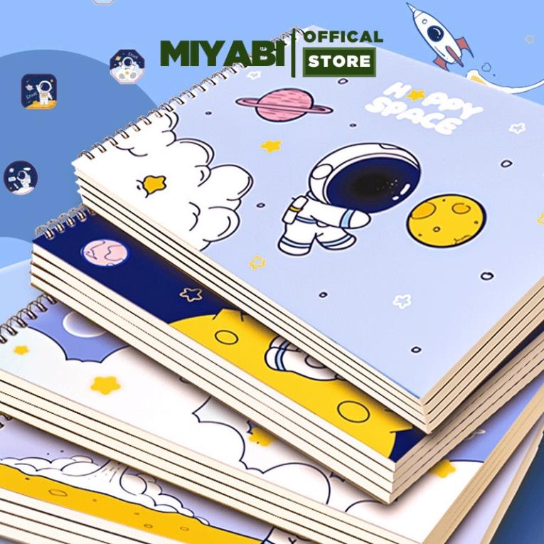 Sổ vẽ lò xo a4 cute - 34 tờ / quyển - sổ vẽ màu nước sketch book cho bé học tập - miyabi store