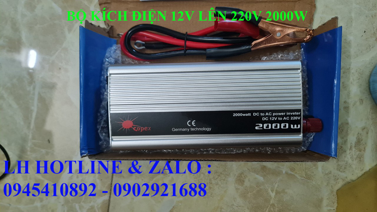 Bộ kích điện 12v lên 220V 2200W