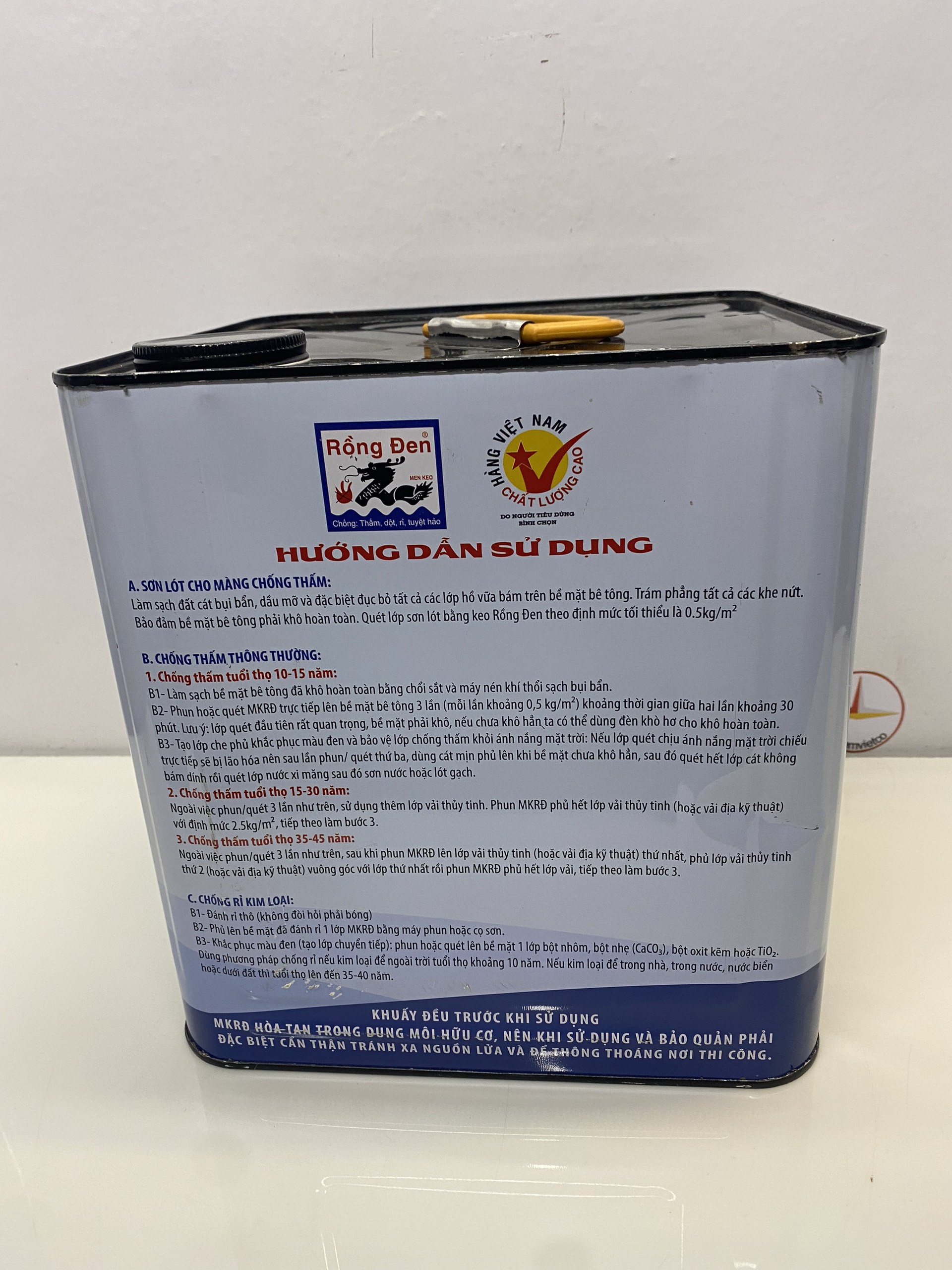 Chống thấm hồ cá chép Koi màu đen 10KG