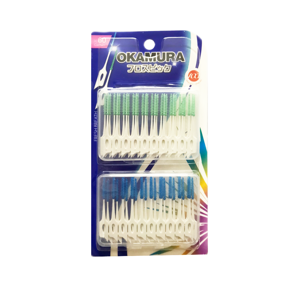 Combo 5 Vĩ Tăm Silicon Siêu Mềm Okamura (60 cây/ vĩ)