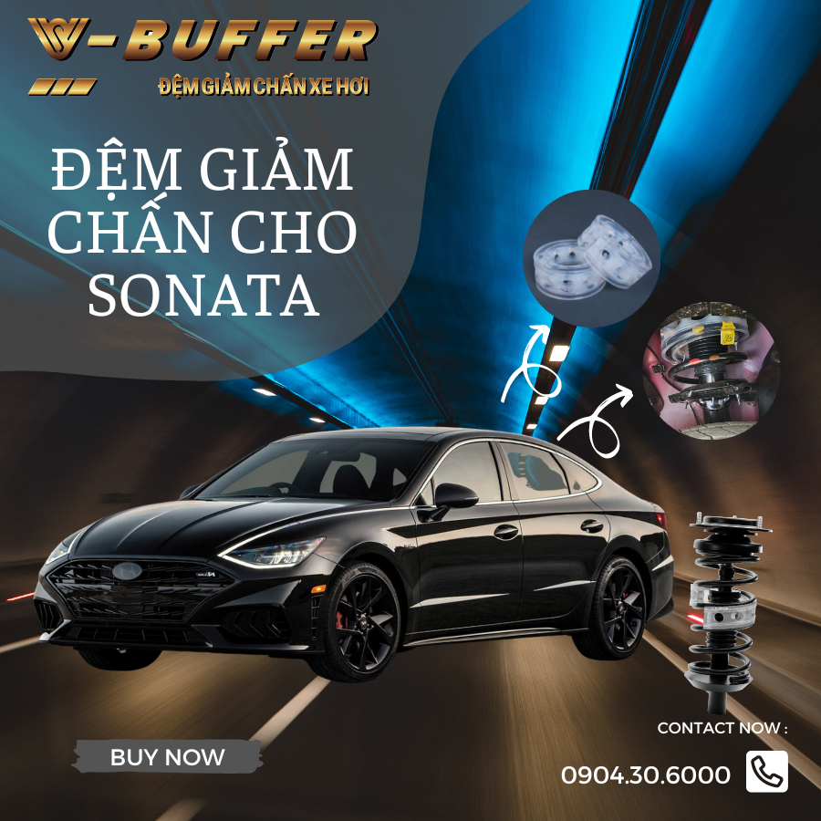 [Huyndai Sonata] Đệm cao su giảm chấn cho ô tô- Bộ 4 chiếc