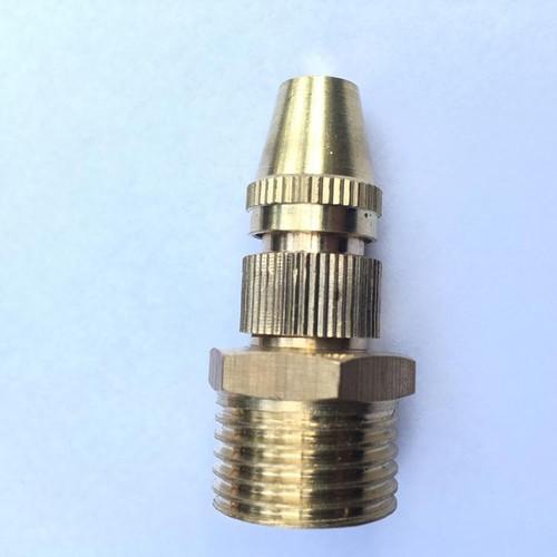 Set 10 Vòi phun sương bằng đồng, điều chỉnh được lượng nước, ren ngoài 21mm
