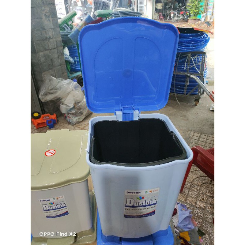 [HCM]Thùng Rác Đạp Vuông Nhựa Duy Tân