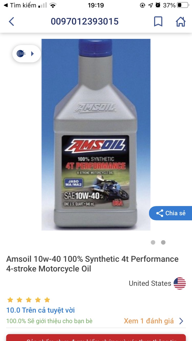COMBO 2 AMSOIL 4T PERFORMANCE 10W40 946ML