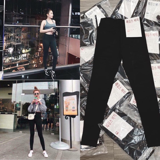 Quần legging cạp cao xuất hàn chất dày dặn