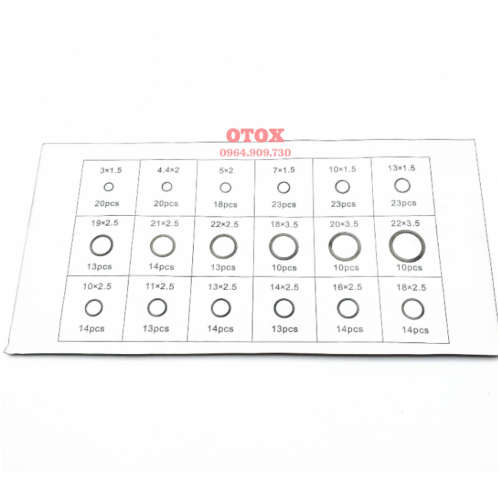 Hộp sim gioăng cao su 279pc OTOX