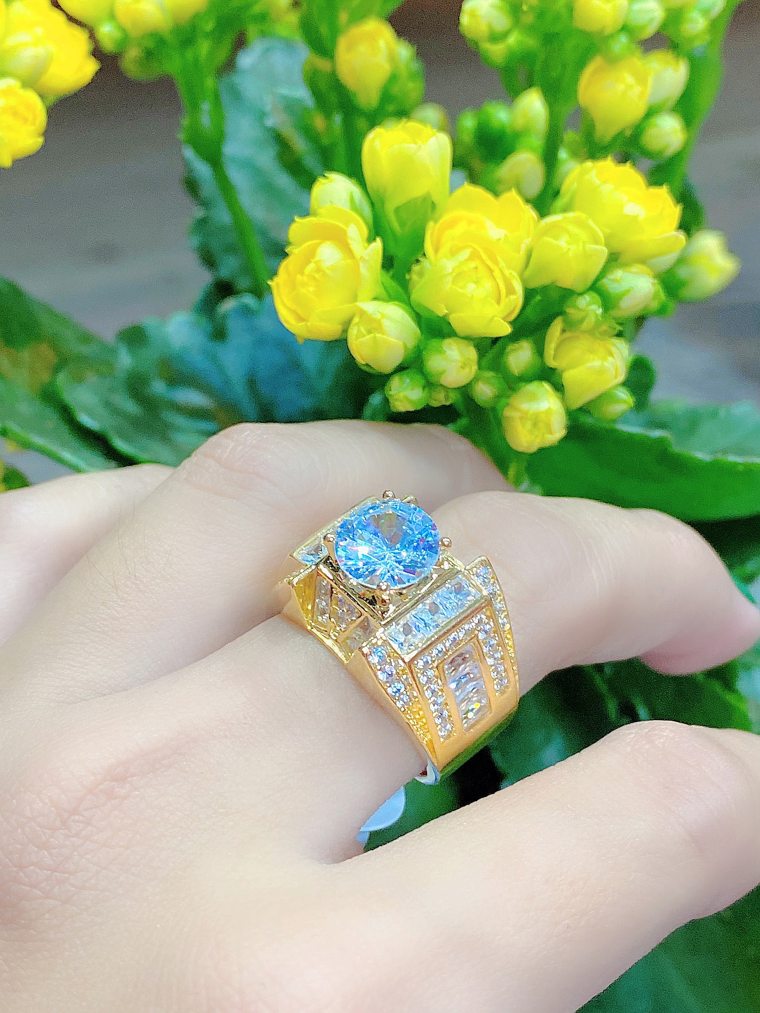 Nhẫn nam N637 mạ vàng 18k - vàng trắng cao cấp