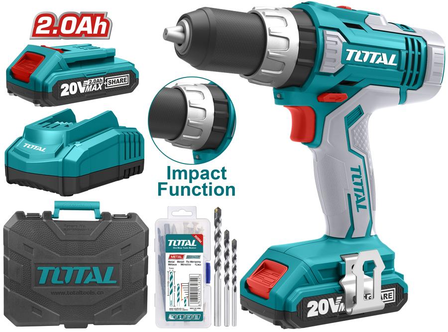 MÁY KHOAN BÊ TÔNG DÙNG PIN TOTAL 20V