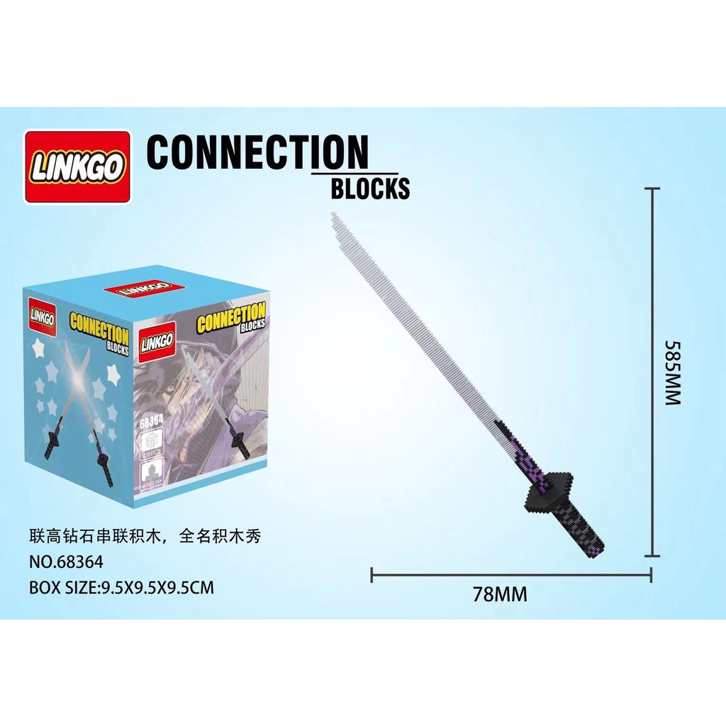 Mô hình đồ chơi kiếm Lego Zoro  Onepiecee, mô hình kiếm lắp ráp Zoro tanjiro,zenitsu,kanao,shinobu,giyuu,rengoku...