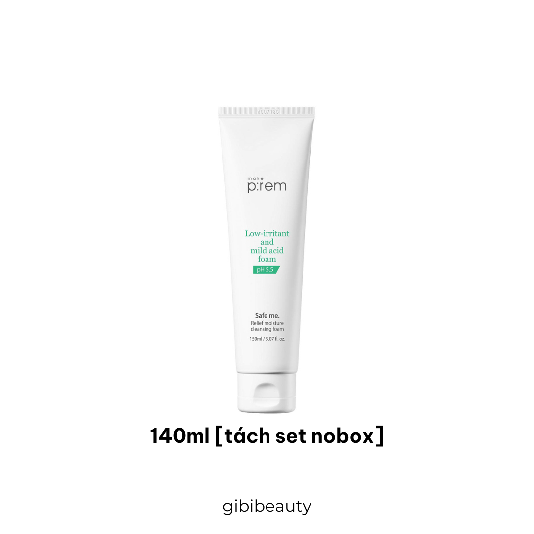 Sữa rữa mặt MAKE PREM Low-irritant And Mild Acid Foam
