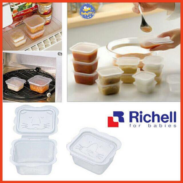 Khay trữ đông Richell - Bộ chia thức ăn Richell trữ đồ ăn dặm cho bé 50ml