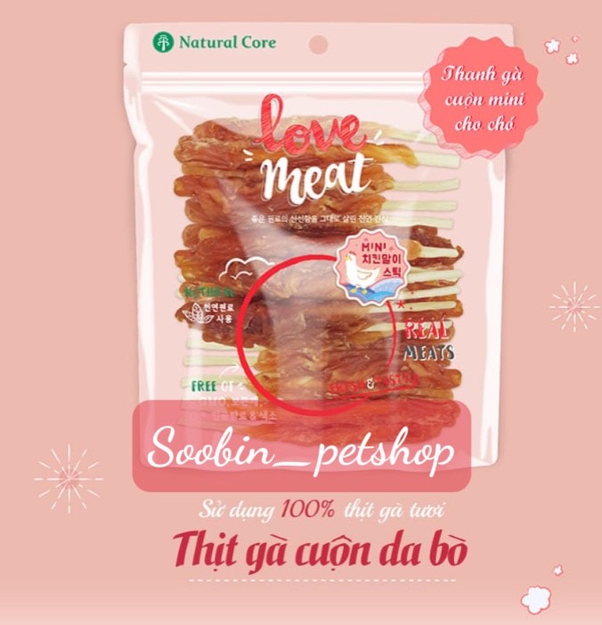 SNACK Natural core THỊT CUỘN DA BÒ cho chó.
