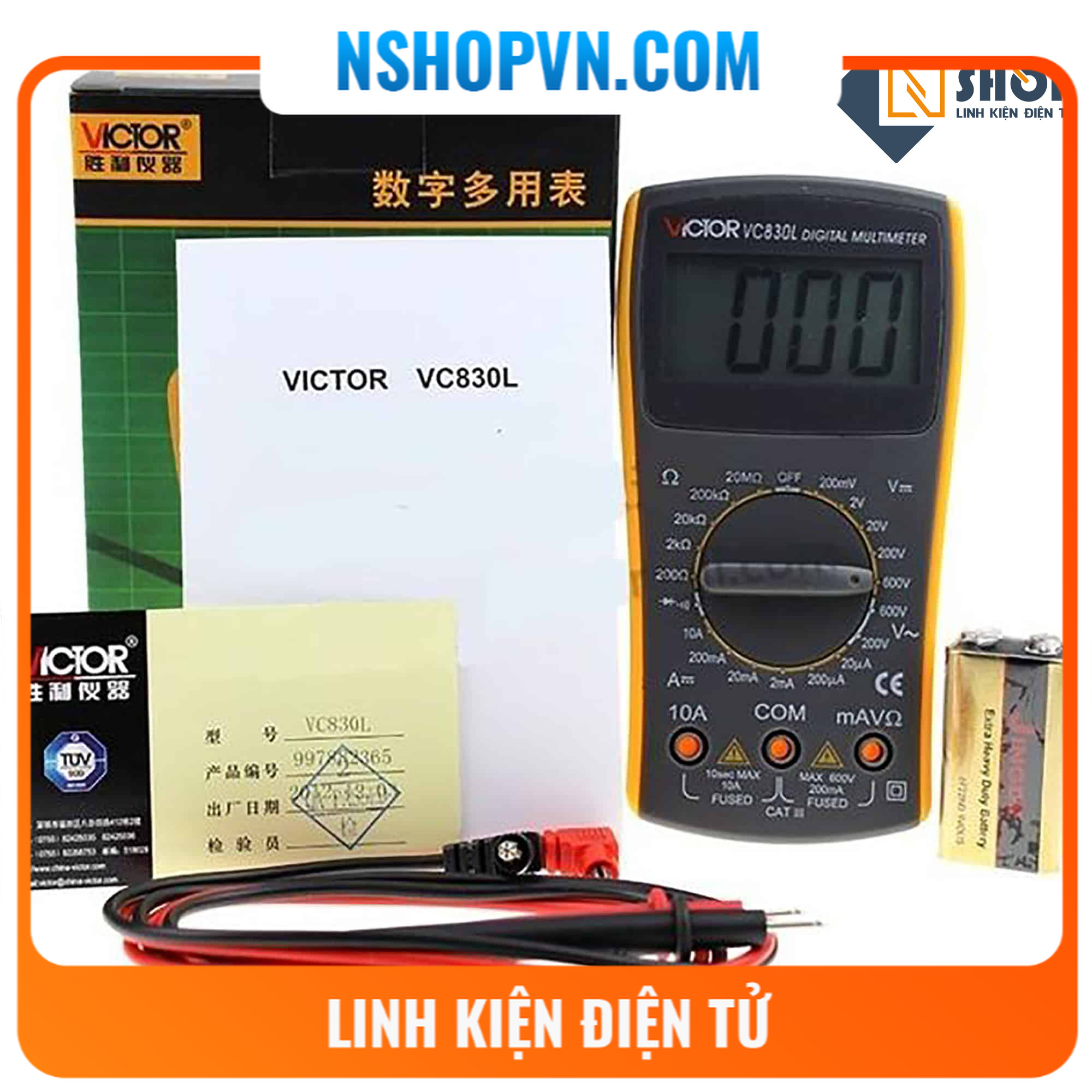 Đồng hồ điện tử victor vc830l