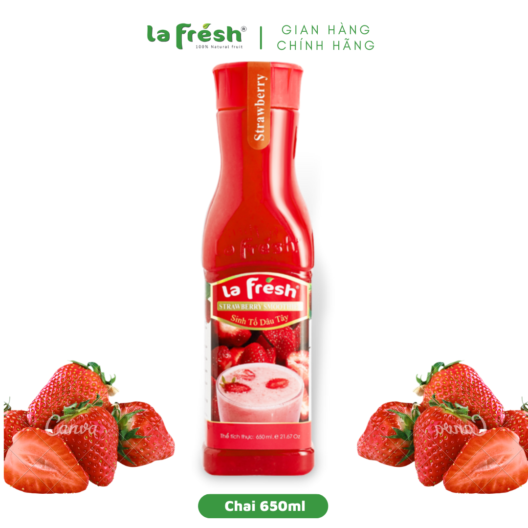 Sinh Tố Dâu Tây Lafresh Đà Lạt Chai 650ML