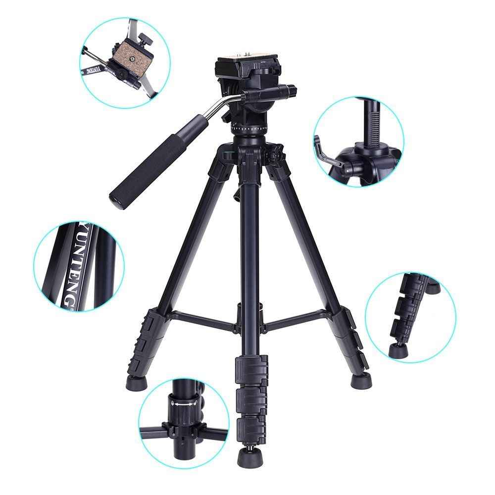 [HCM]Chân máy ảnh Yungteng VCT-691+đèn led cổng usb