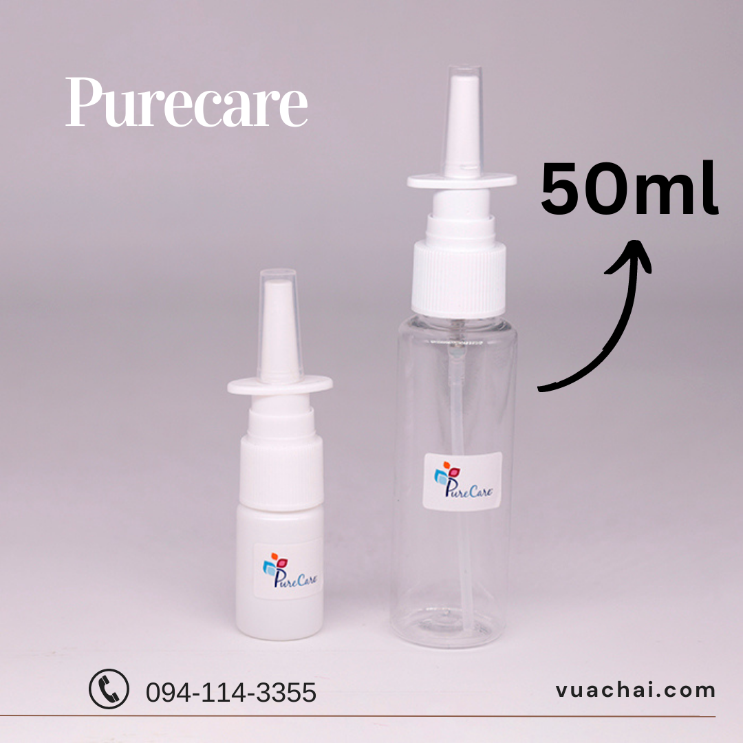 Chai nhựa pet xoay hdpe nhỏ mũi xịt họng 10ml 15ml 20ml 30ml 50ml