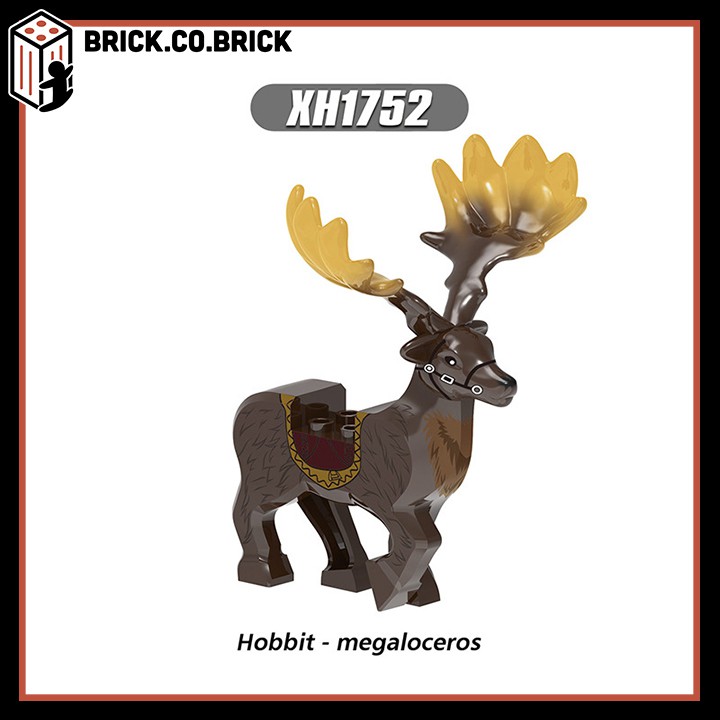 Hươu sừng Hobbit Wizard Warrior cho binh lính trung cổ Đồ chơi lắp ráp X1751-X1752