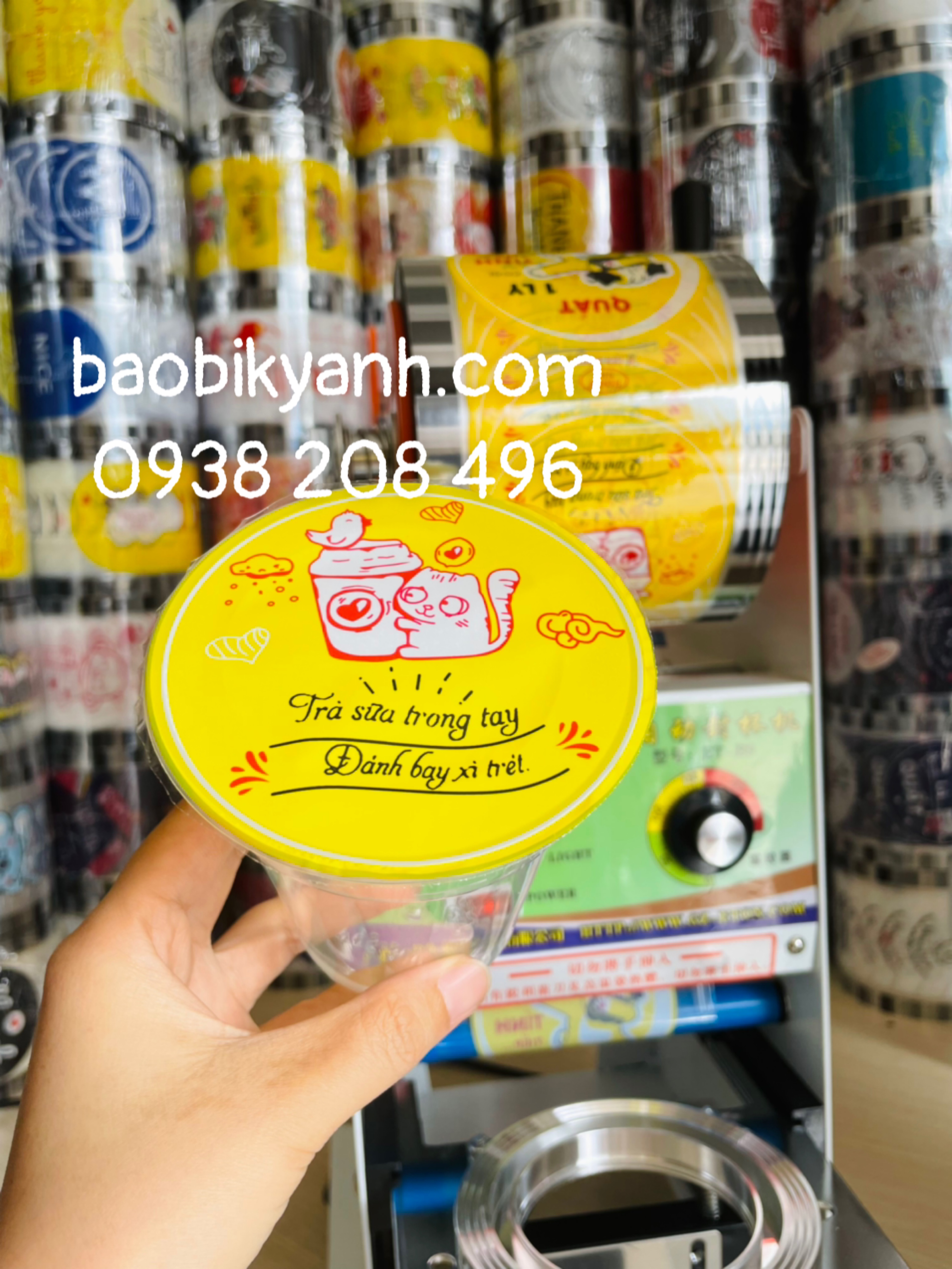 Màng ép ly/Keo dán miệng ly 2400 nắp