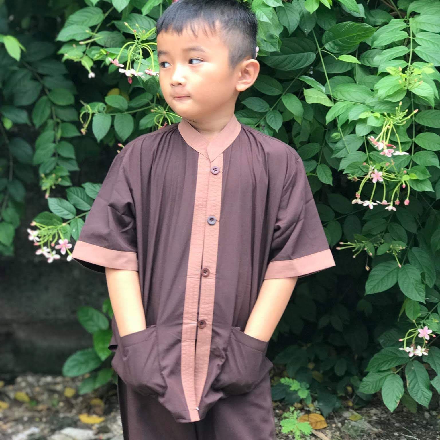 [HCM]Đồ lam đi chùa bé trai
