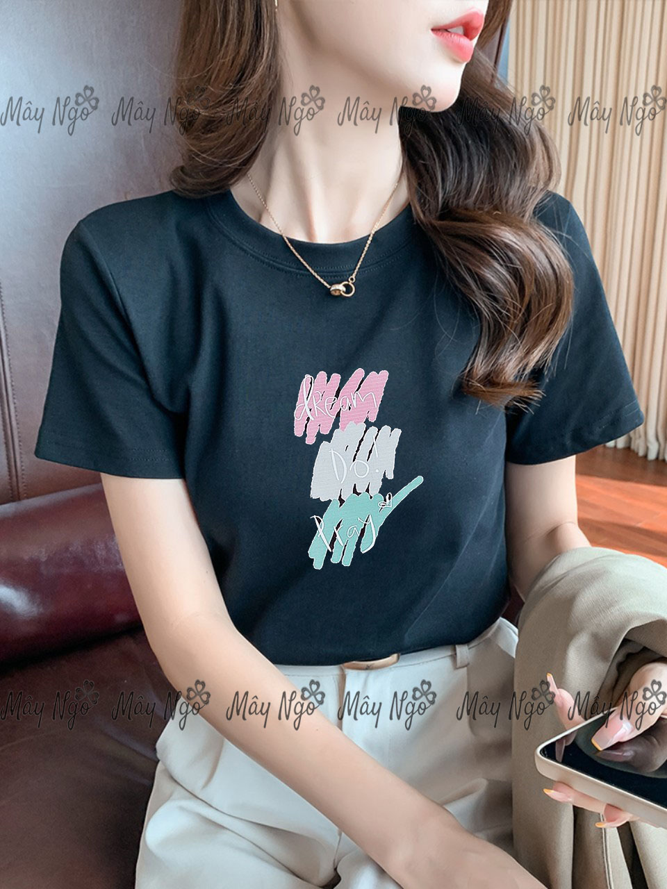 Áo thun nữ thun thái xịn co giãn dáng ôm vừa