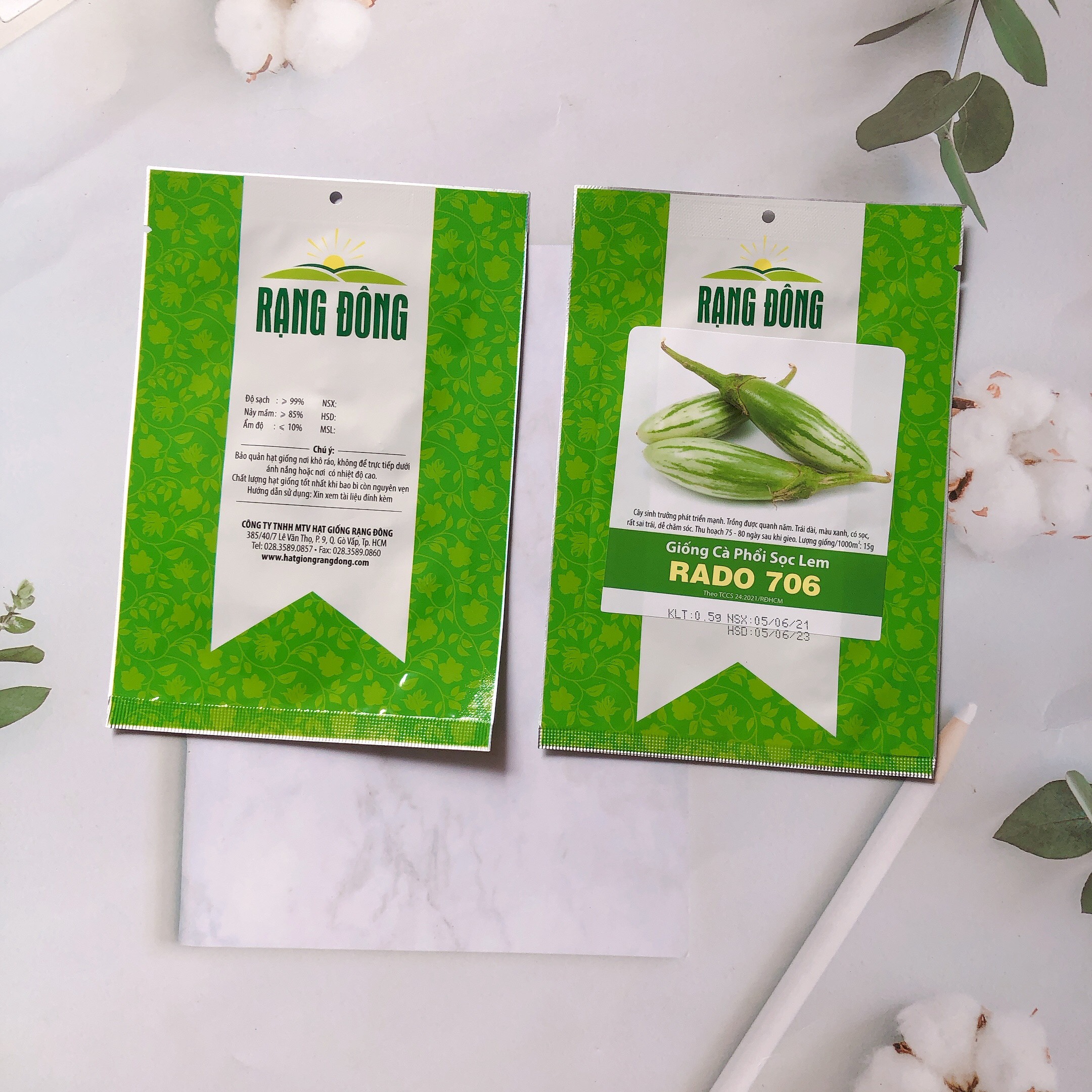 [HCM]Hạt giống Cà Phổi Sọc Lem Rado 706 RD gói 0.5gr