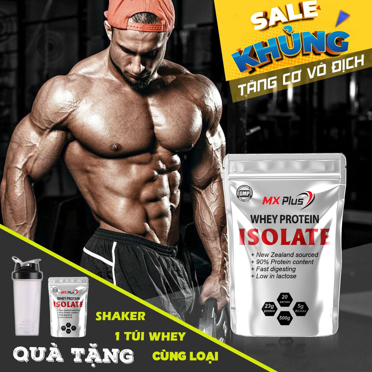 TĂNG CƠ MXPLUS WHEY ISOLATE PROTEIN 500G