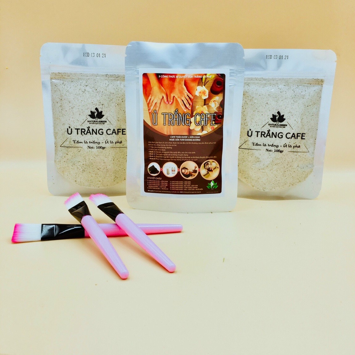 TẮM TRẮNG/Ủ TRẮNG CAFE THẢO DƯỢC 100gr